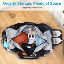 Waterproof 30L Sports Duffel Bag With Shoe Compartment And Wet Pocket