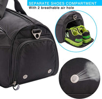 Waterproof 35L Sports Bag With Shoe Compartment And Wet Pocket