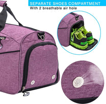 Waterproof 35L Sports Bag With Shoe Compartment And Wet Pocket