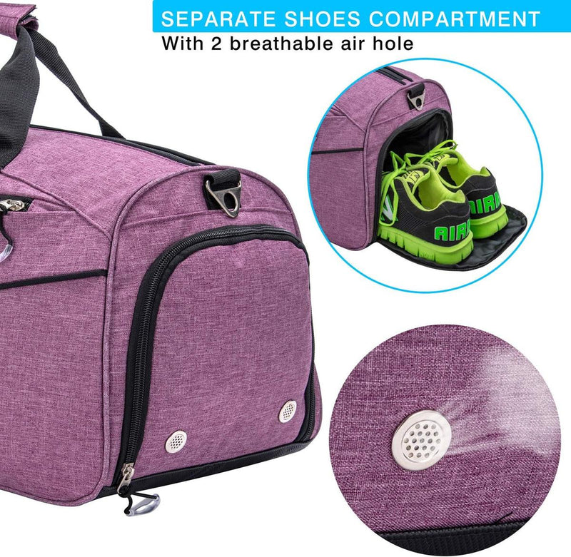 Waterproof 35L Sports Bag With Shoe Compartment And Wet Pocket