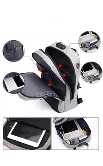 Waterproof Anti-Theft Backpack With USB Charging Port