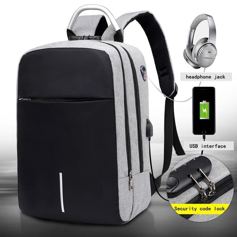 Waterproof Anti-Theft Backpack With USB Charging Port