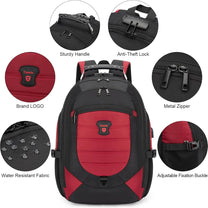 Waterproof Anti-Theft Laptop Backpack With USB Port For 17.3&quot; Laptops