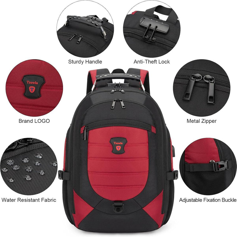 Waterproof Anti-Theft Laptop Backpack With USB Port For 17.3&quot; Laptops