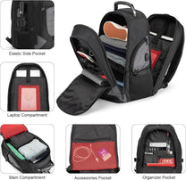 Waterproof Anti-Theft Laptop Backpack With USB Port For 17.3&quot; Laptops