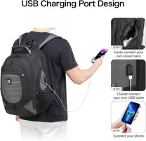 Waterproof Anti-Theft Laptop Backpack With USB Port For 17.3&quot; Laptops