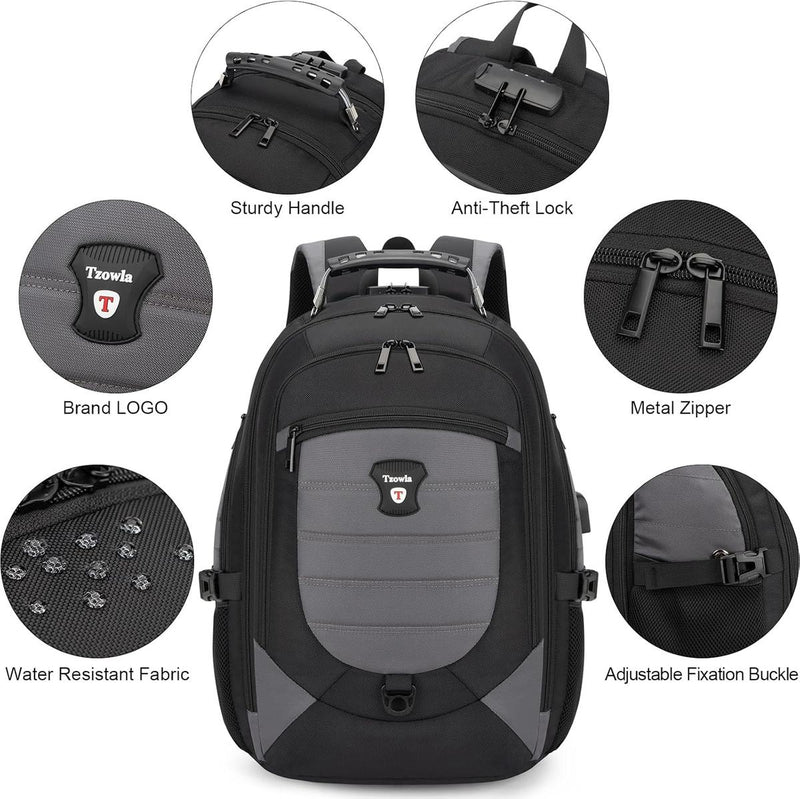 Waterproof Anti-Theft Laptop Backpack With USB Port For 17.3&quot; Laptops