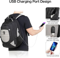 Waterproof Anti-Theft Laptop Backpack With USB Port For 17.3&quot; Laptops