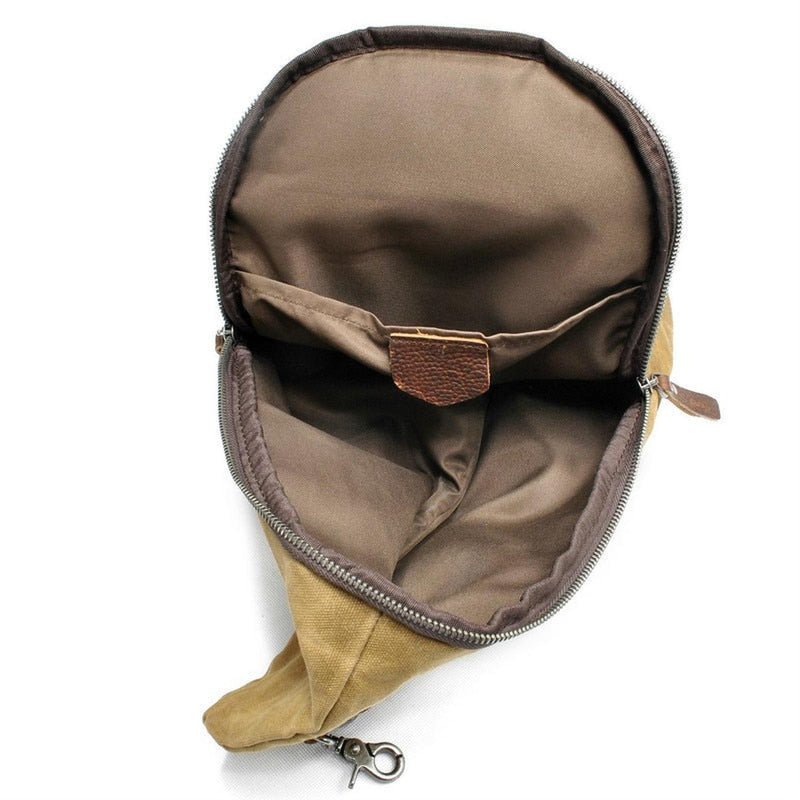 Waterproof Canvas Crossbody Bag With Anti-Theft Pocket