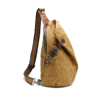 Waterproof Canvas Crossbody Bag With Anti-Theft Pocket