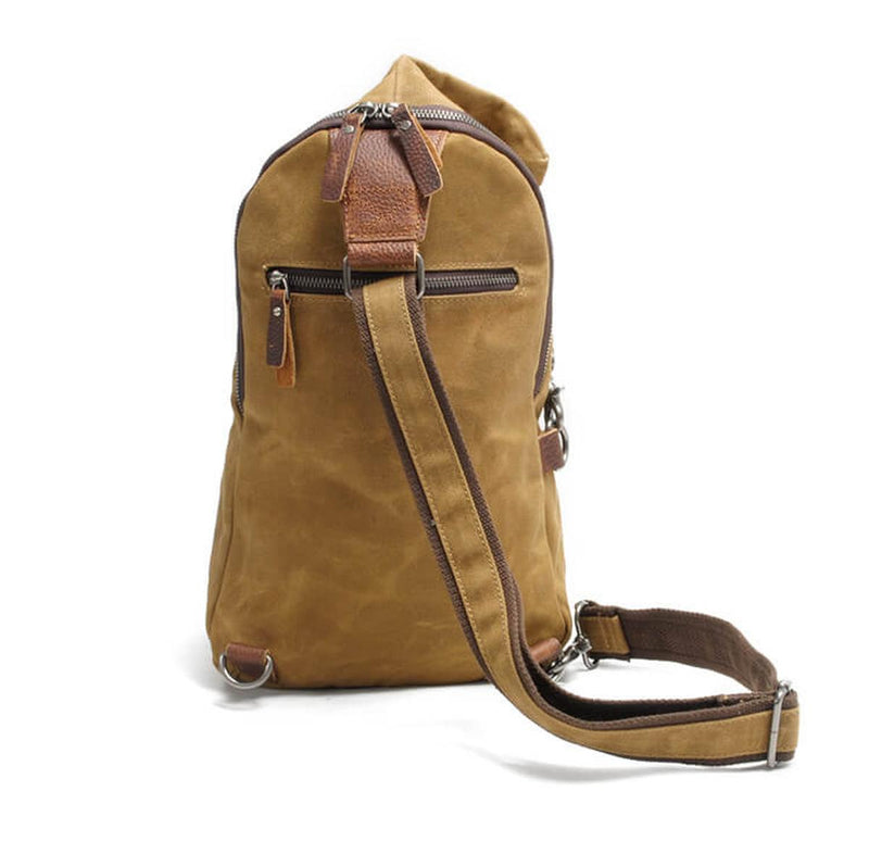 Waterproof Canvas Crossbody Bag With Anti-Theft Pocket