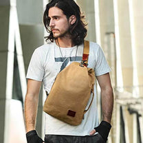 Waterproof Canvas Crossbody Bag With Anti-Theft Pocket