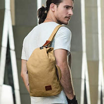 Waterproof Canvas Crossbody Bag With Anti-Theft Pocket
