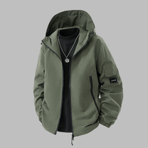 Waterproof Casual Hooded Jacket With Zip Pockets