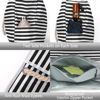 Waterproof Extra Large Beach Tote Bag With Bonus Travel Pouch