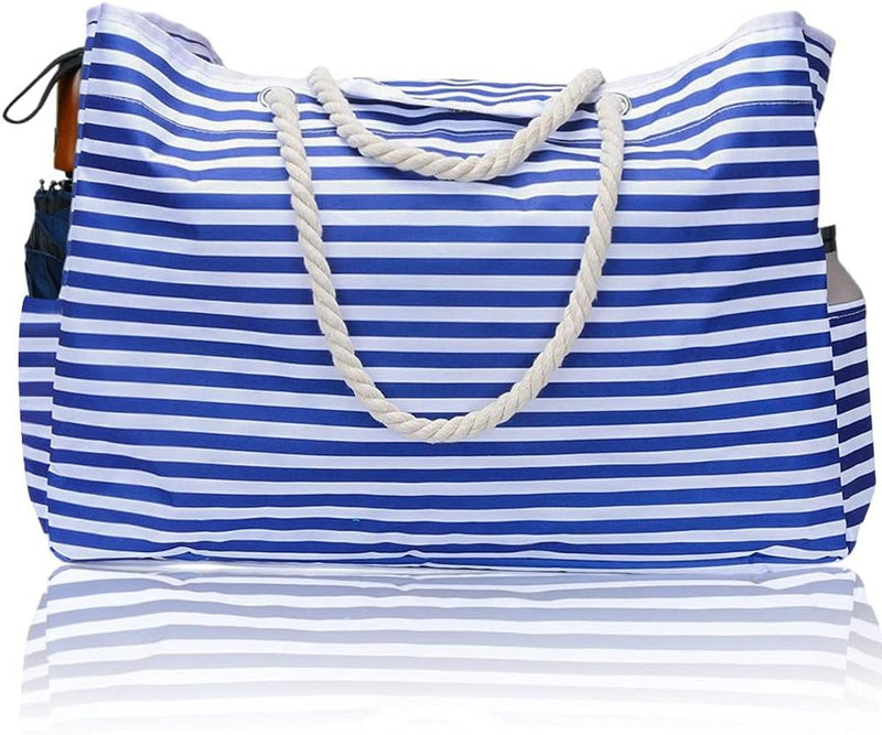 Waterproof Extra Large Beach Tote Bag With Bonus Travel Pouch