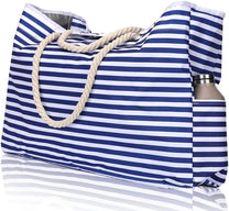 Waterproof Extra Large Beach Tote Bag With Bonus Travel Pouch