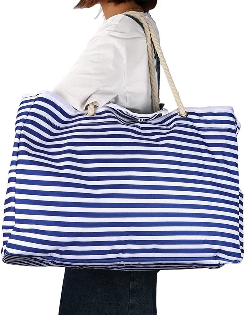Waterproof Extra Large Beach Tote Bag With Bonus Travel Pouch