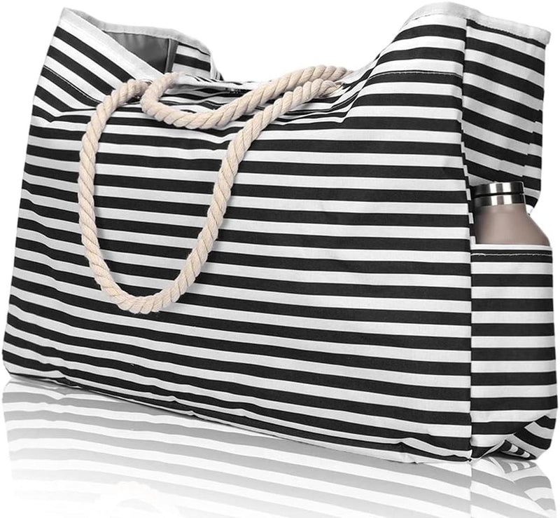 Waterproof Extra Large Beach Tote Bag With Bonus Travel Pouch