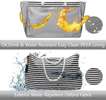 Waterproof Extra Large Beach Tote Bag With Bonus Travel Pouch