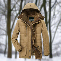 Waterproof Faux Fur Lined Men&#39;s Parka Jacket