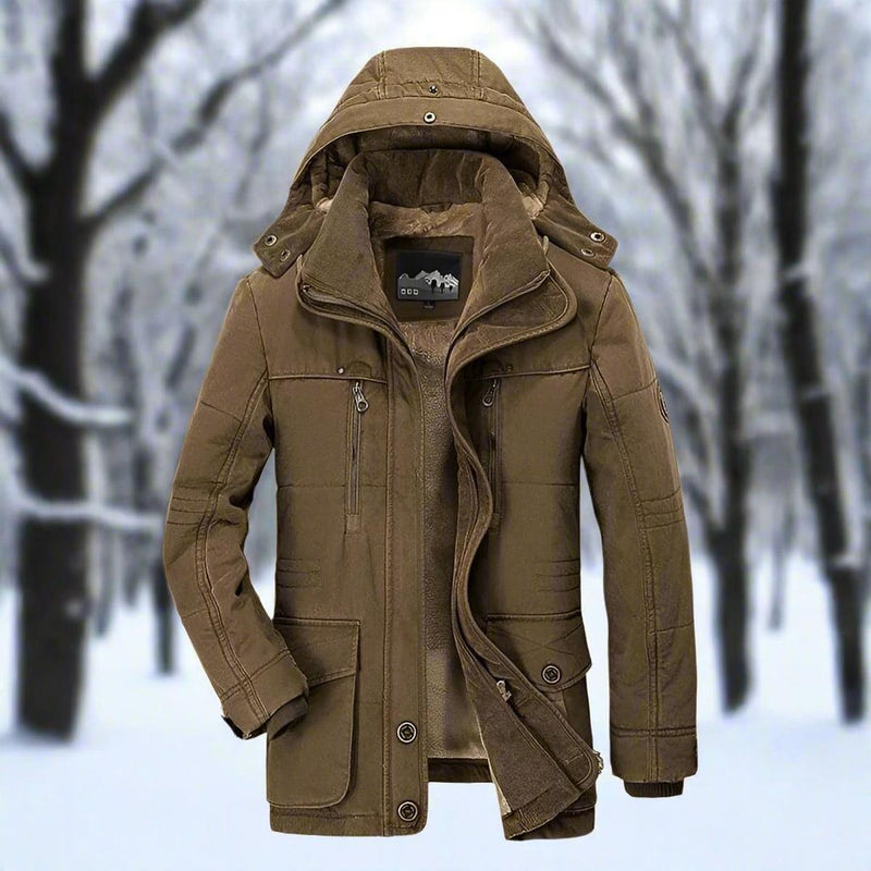 Waterproof Faux Fur Lined Men&#39;s Parka Jacket