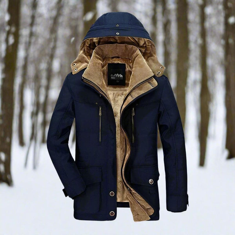 Waterproof Faux Fur Lined Men&#39;s Parka Jacket