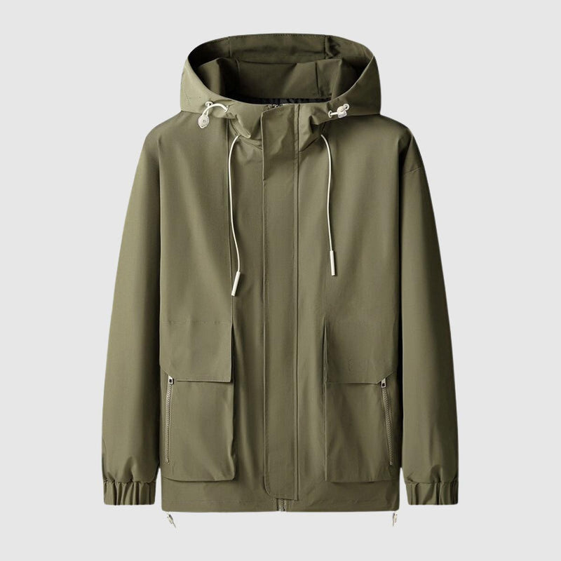 Waterproof Full Zip Hooded Jacket for Men
