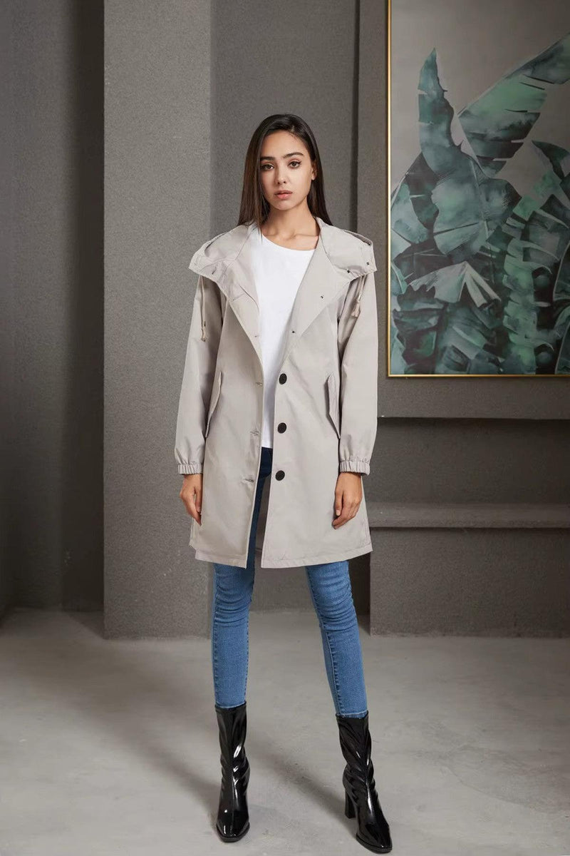 Waterproof Hooded Rain Trench