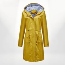 Waterproof Hooded Trench Coat With Adjustable Fit