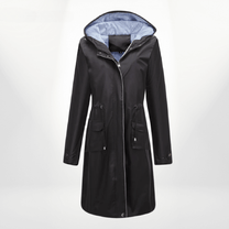 Waterproof Hooded Trench Coat With Adjustable Fit