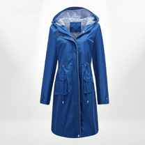 Waterproof Hooded Trench Coat With Adjustable Fit