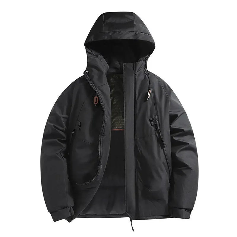 Waterproof Insulated Hooded Jacket For Men