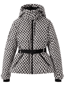 Waterproof Insulated Puffer Ski Jacket With Belt