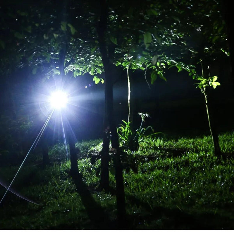 Waterproof LED Headlamp With Zoom &amp; Rechargeable Battery For Outdoor Activities