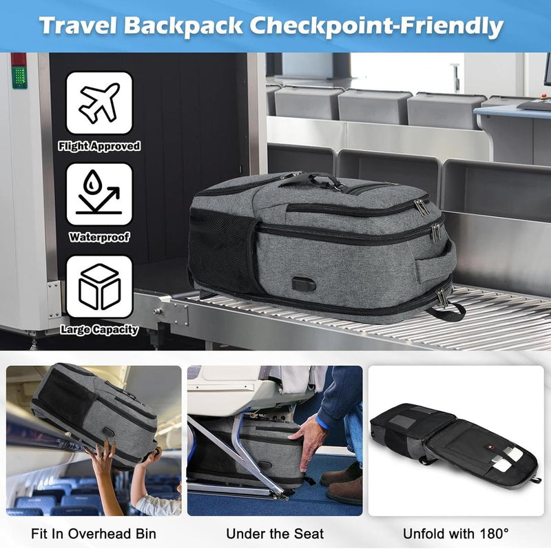 Waterproof Laptop And Lunch Backpack With USB Charging Port
