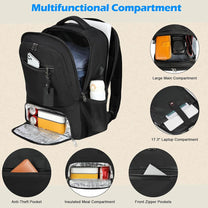 Waterproof Laptop And Lunch Backpack With USB Charging Port