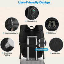 Waterproof Laptop And Lunch Backpack With USB Charging Port