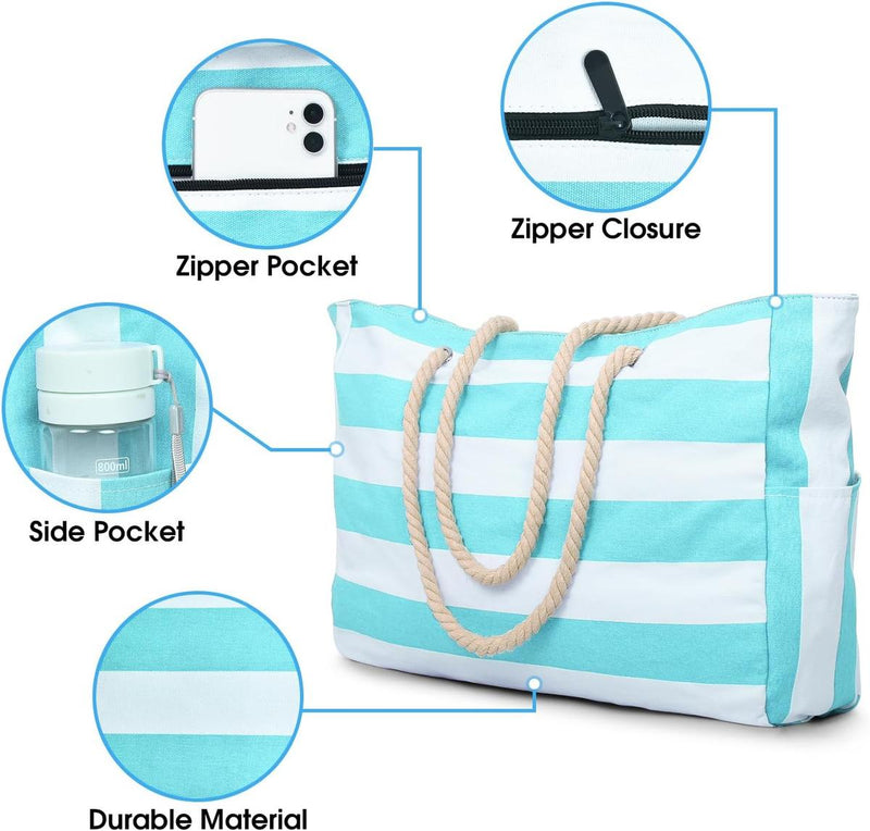 Waterproof Large Bag With Zip Closure For Work And Leisure