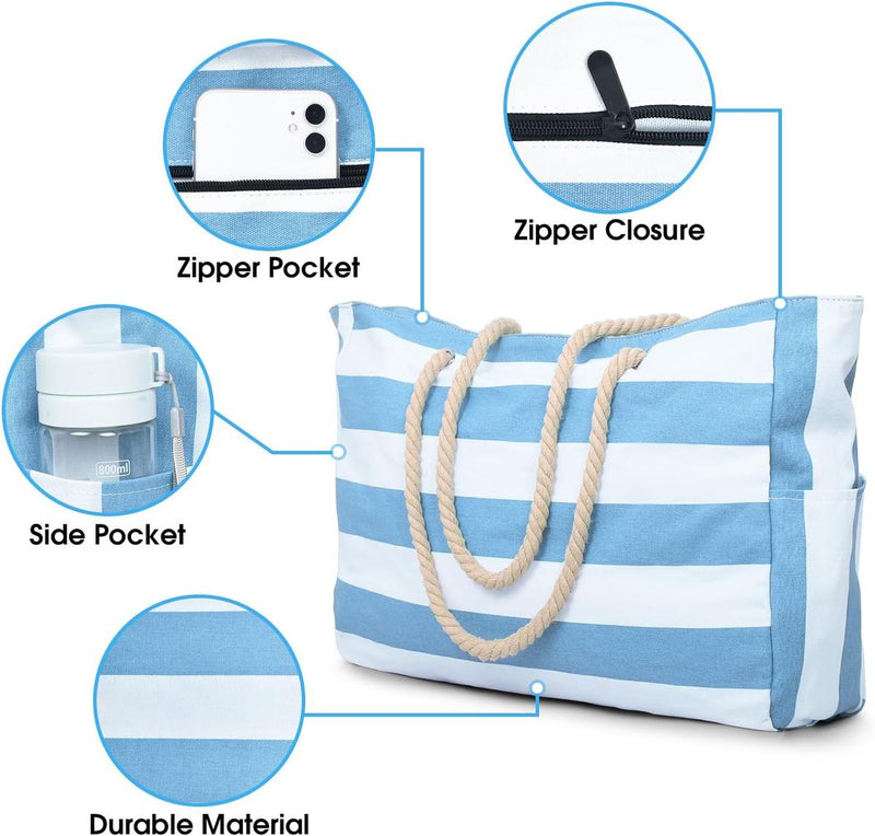 Waterproof Large Bag With Zip Closure For Work And Leisure