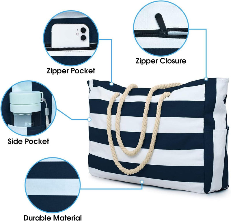 Waterproof Large Bag With Zip Closure For Work And Leisure