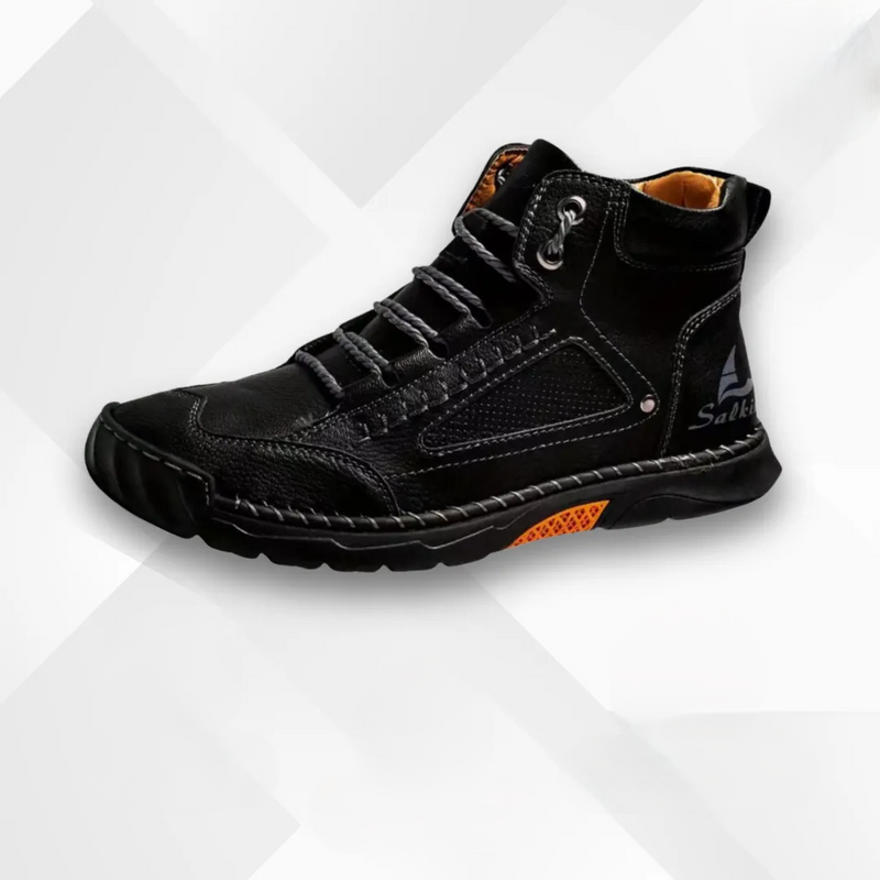 Waterproof Men&#39;s Ankle-High Shoes With Slip-Resistant Sole