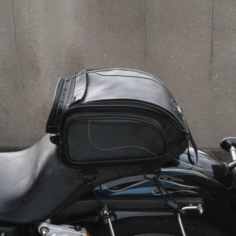 Waterproof Motorcycle Tail Bag With Expandable Storage