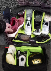 Waterproof Multi-Compartment Sneaker And Gear Travel Duffel Bag
