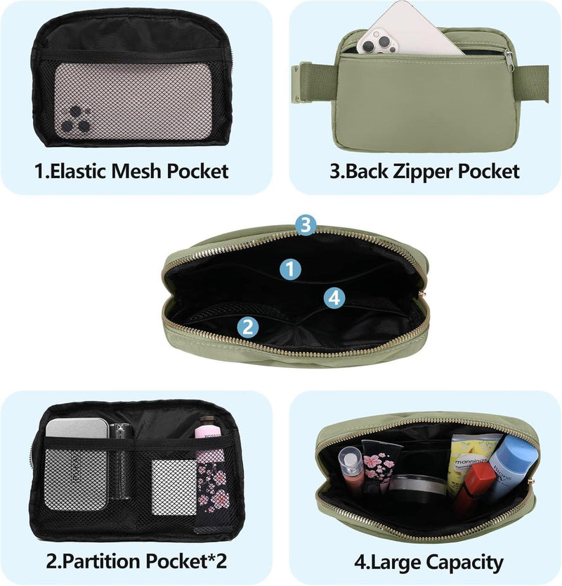 Unisex Waterproof Multi-Pocket Waist Bag With Adjustable Strap (1+1 Free Offer)