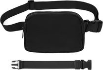 Waterproof Nylon Hip Bag With Adjustable Strap And Multiple Compartments