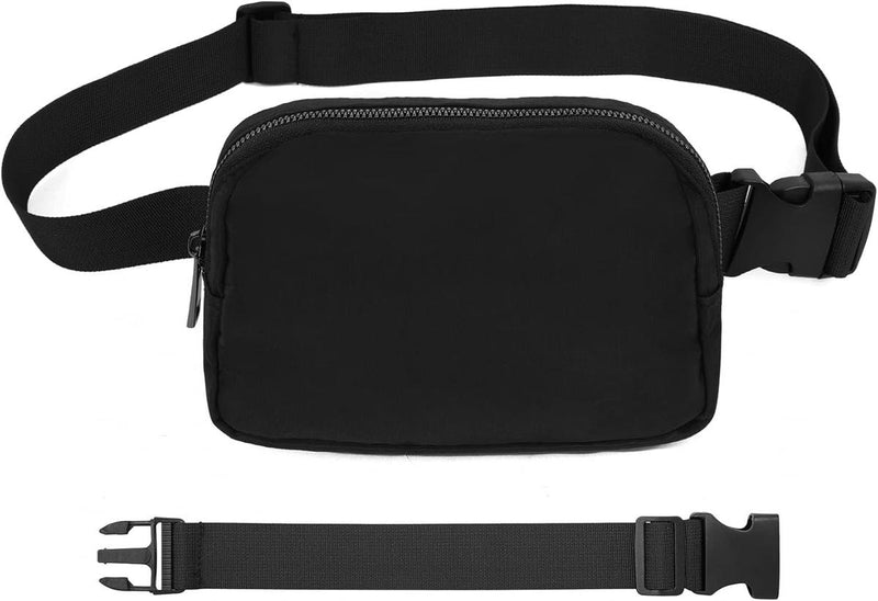 Waterproof Nylon Hip Bag With Adjustable Strap And Multiple Compartments
