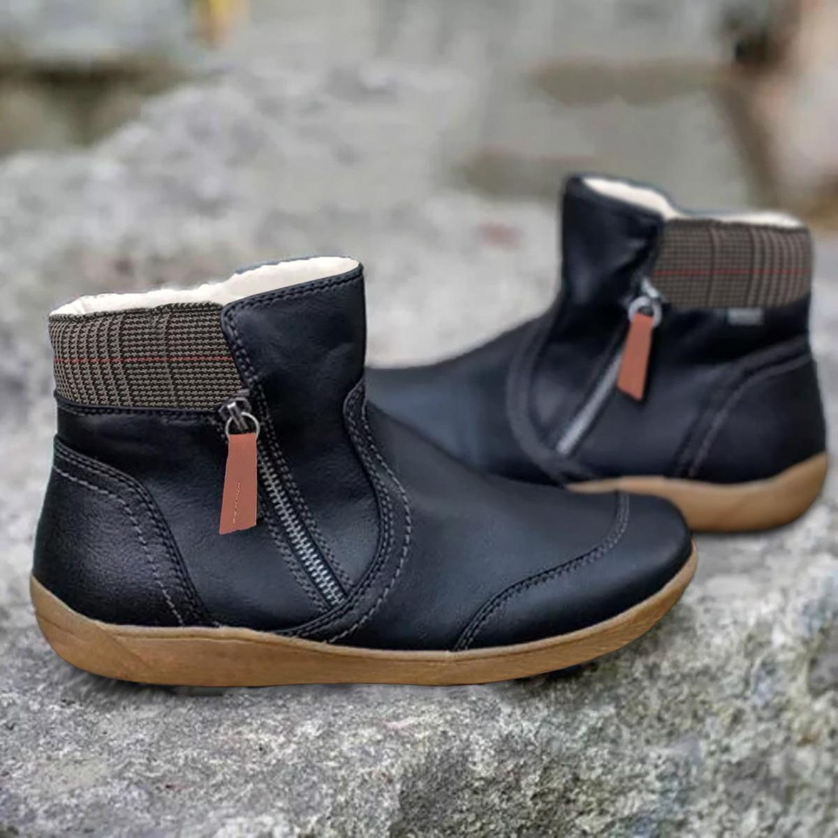 Waterproof Orthopedic Leather Boots With Slip-Resistant Sole