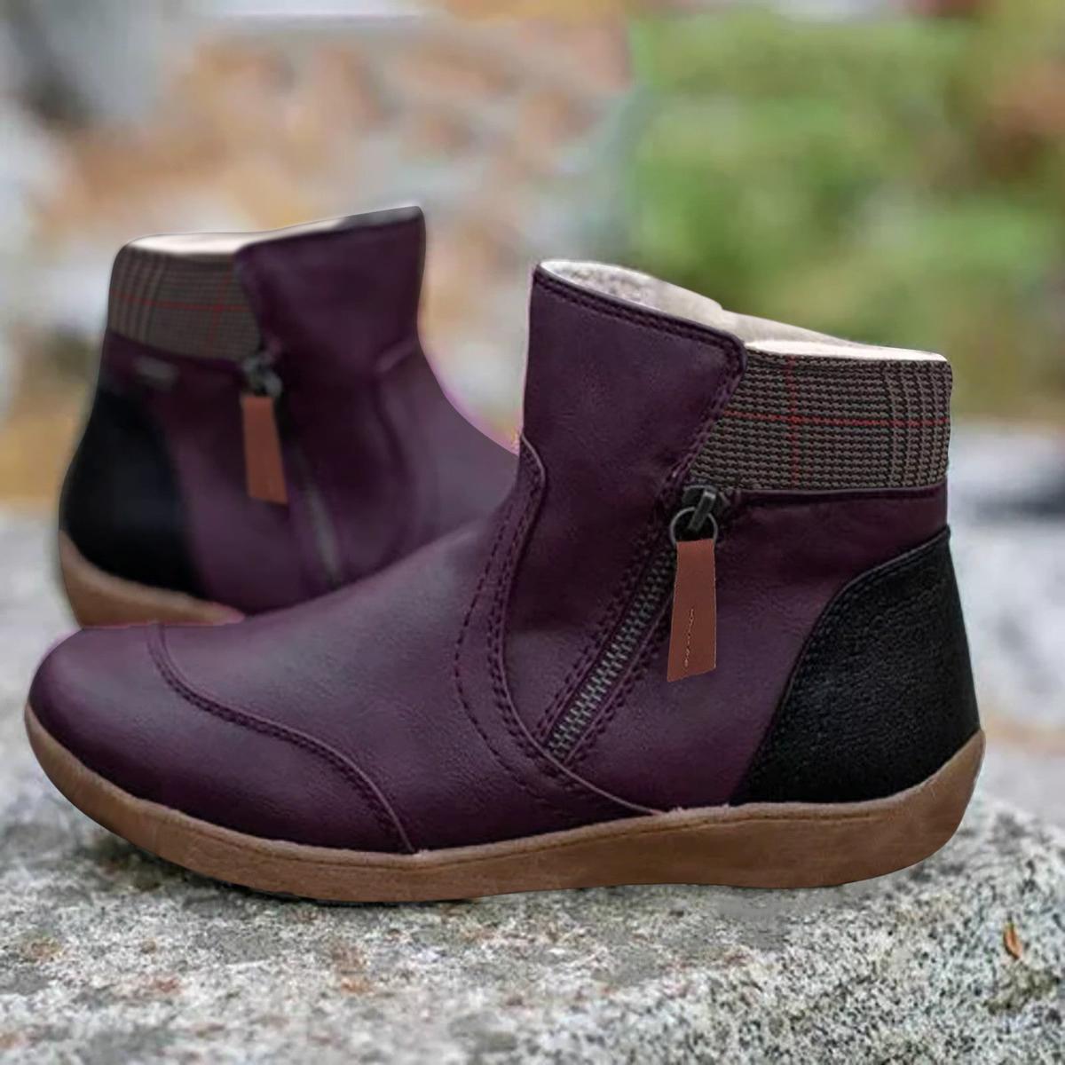 Waterproof Orthopedic Leather Boots With Slip-Resistant Sole