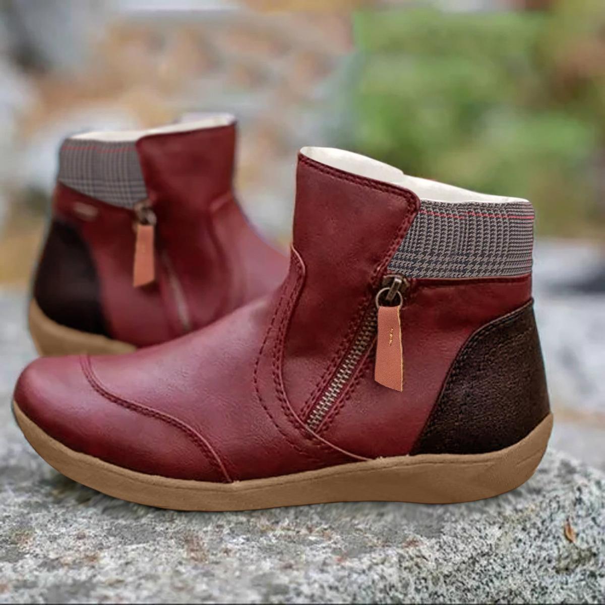 Waterproof Orthopedic Leather Boots With Slip-Resistant Sole